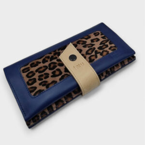 ENY női pénztárca - kék/leopárd