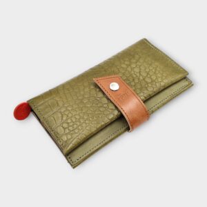 ENY női pénztárca - zöld krokodil