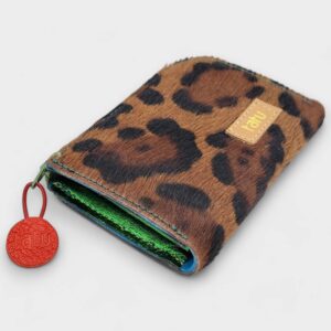 zipp mini pénztárca - leopárd