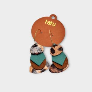 Ringató bőr fülbevaló