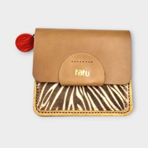 MINI pénztárca-irattartó camel/zebra