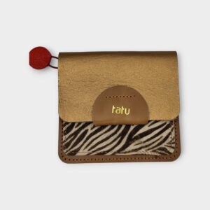 MINI pénztárca-irattartó óarany/zebra