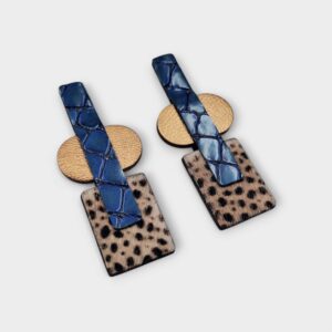 BauHaus bőr fülbevaló