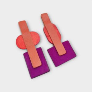 BauHaus bőr fülbevaló