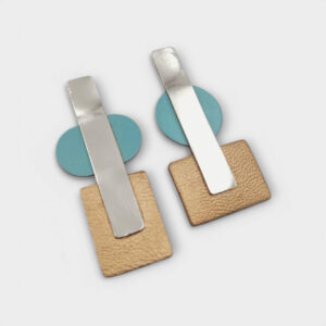 BauHaus bőr fülbevaló