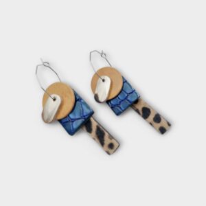 BauHaus bőr fülbevaló