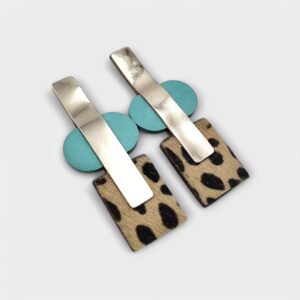 BauHaus bőr fülbeval