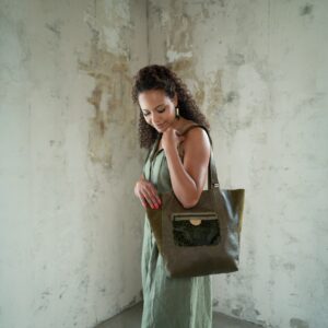 tatu shopper oldaltáska-mohazöld