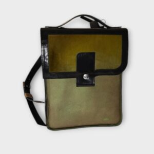 Davida hátitáska - metál zöld/fekete