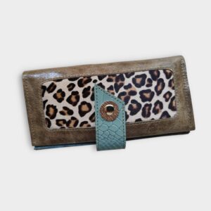 ENY női pénztárca - oliva-leopárd