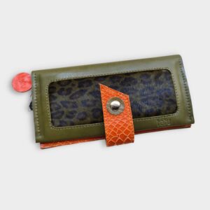 ENY női pénztárca - zöld leopárd