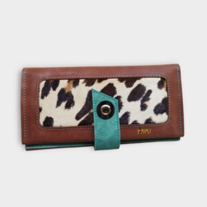 ENY női pénztárca - barna/türkiz