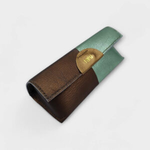 Szemüvegtok - metálzöld/bronz