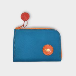 zipp mini pénztárca - türkizkék-narancs