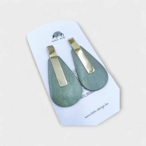 BauHaus avokádó bőr fülbevaló