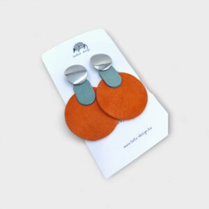 BauHaus bőr fülbevaló