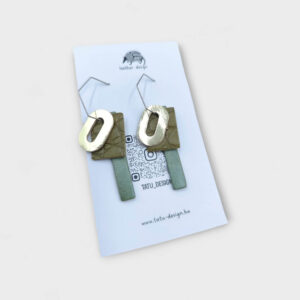 BauHaus bőr fülbevaló