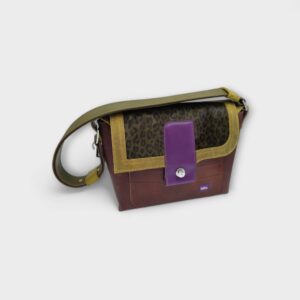 DAVIDA oldaltáska oliva/barna/  zöld leopárd