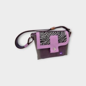 DAVIDA oldaltáska lila-zebra