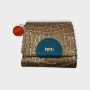 guba mini bőr pénztárca - aranyos krokodil