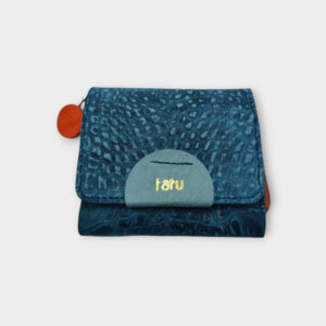 guba mini bőr pénztárca - petrol kroki