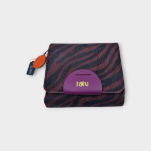 guba mini bőr pénztárca - Bordó zebra