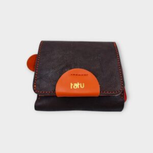 guba mini bőr pénztárca - csokoládé piros